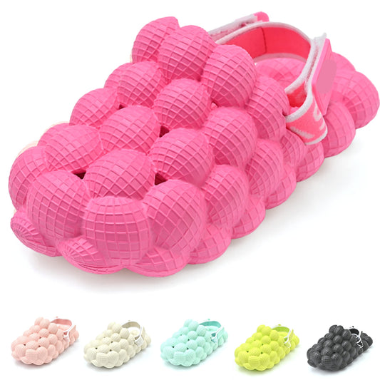 Bubble Slides for Kids Sandals|Golf Ball Slides|Massage Spa Slippers|Clogs Girls|Water Shoes Boys|Soft EVA Anti-Slip Comfortable Stylish(Babi Pink 3-4)
